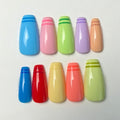 Colorful Crayons Press on Nails