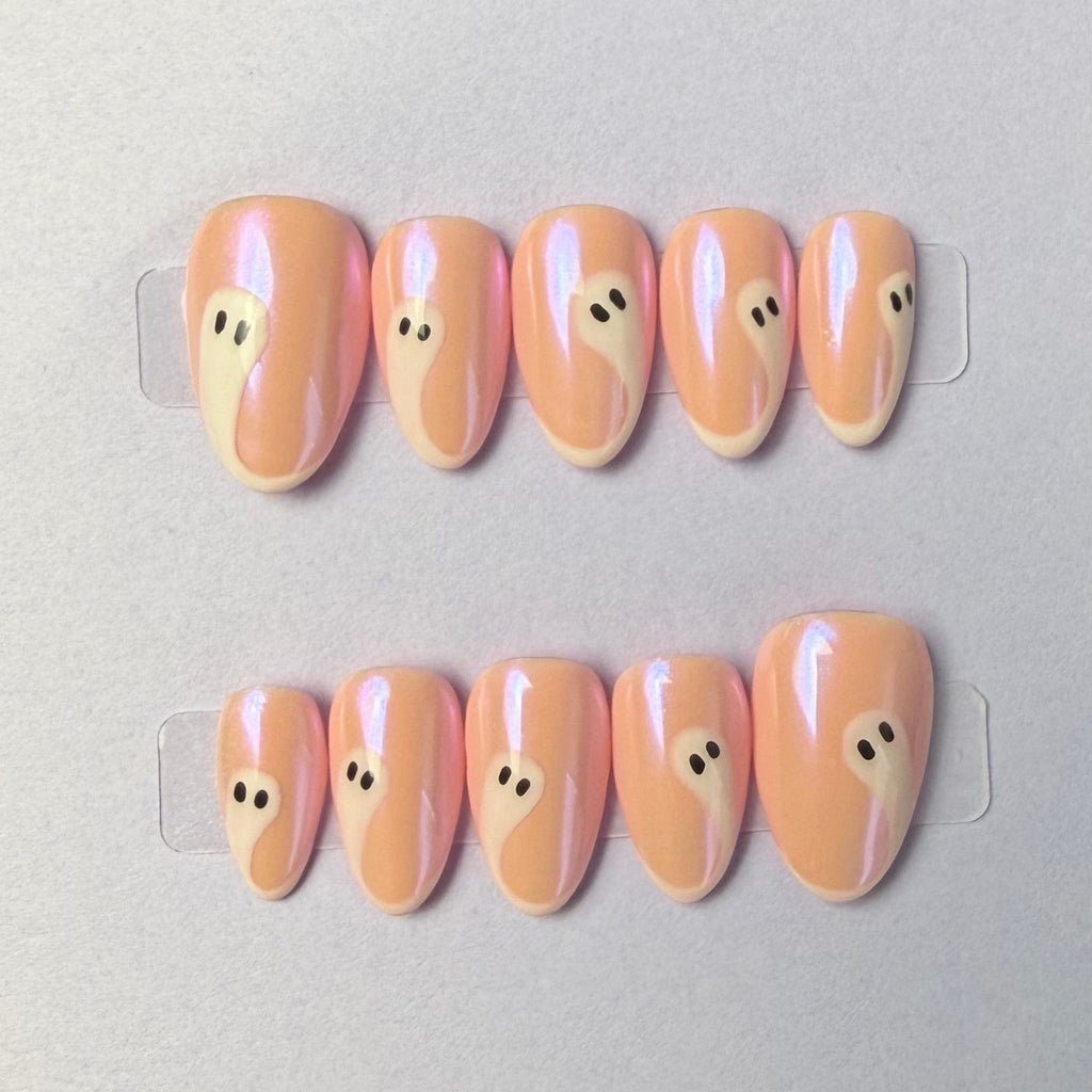 Chic Ghost Press on Nails