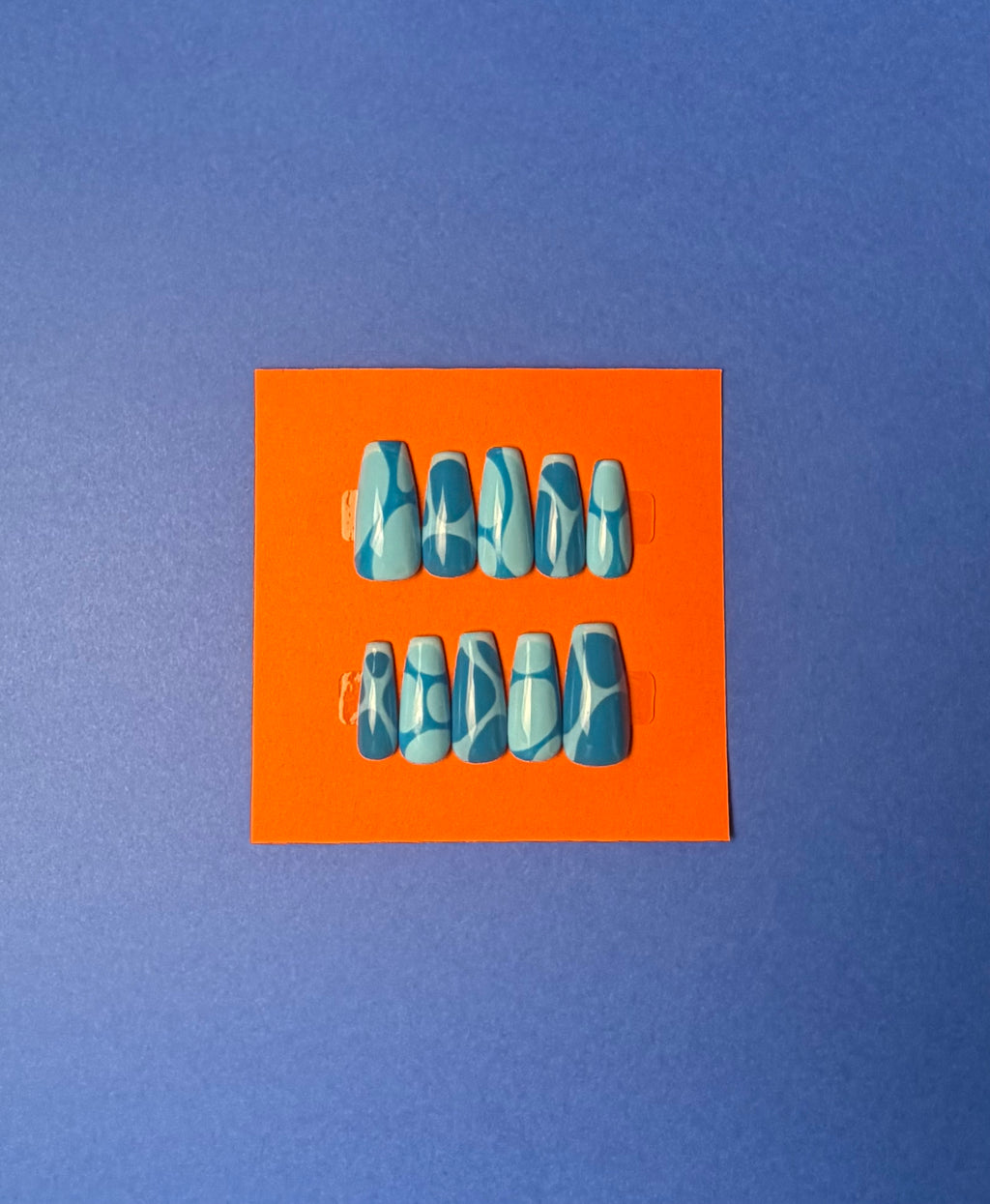 Blue Water Press on Nails